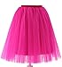 Produktbild FNKSCRAFT 5 Schicht Knielang Spout Petticoat Kleid 50er Jahre unterröcke Kurz Damen Halloween Kostüm Damen (pd-6655-#52)