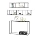 Produktbild [en.casa] Konsolentisch mit Wandregal-Set - Schwarz - Kommode Konsole Ablage Abstelltisch Regal