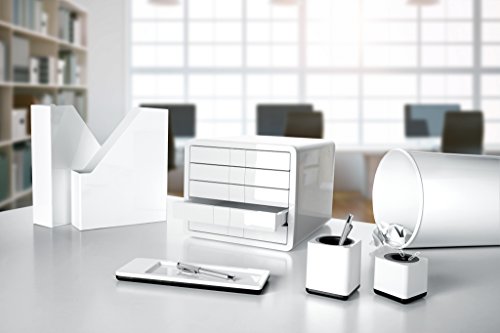 HAN 18200-12, Design-Papierkorb i-Line, Modern, Stylisch, Elegant und hochglänzend, Premium Qualität, 20 Liter, weiß - 3
