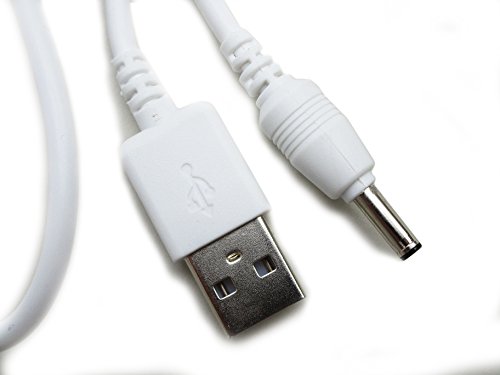Kingfisher Technology 90cm USB 5V 2A PC White Charger Power Cable Lead Adaptor (22AWG) for Foreo Luna / Luna 2 Facial Cleansing Brush - 2
