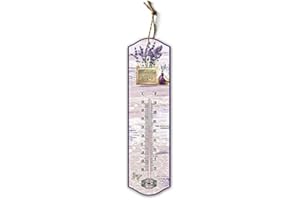 POWERLANTZ Garden Thermometers Outdoor Analogue weather temperature thermometer greenhouse shed home Wall hanging nautical and lavender styles