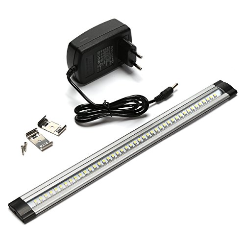 Preisvergleich Produktbild GreenSun LED Lighting 30cm Alu Slim Line Warmweiß LED Lichtleiste Unterbauleuchte Strip Möbelleuchte Schranklampe Mit 12V Stecker für Küche Möbel Schrank Vitrinenbeleuchtung