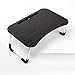 Produktbild AINYF Laptop-Bett-Tablett-Tabelle - faltender Laptop-Stehtisch-Schreibtisch, tragbarer Computer-Lap-Schreibtisch-Tablettisch-Riser für Sofa-Couch-Boden / 23.6x15.7x11.02inches (Farbe : Schwarz)