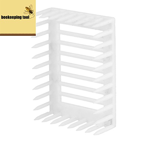 MagiDeal 6pcs Kunststoff Nadel Cage Stil Bienen Königin Käfige Fänger Bienenzucht Tool Weiß - 2