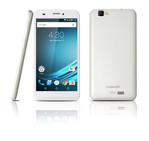 Logicom L-ITE 552 Smartphone d  bloqu   4G  Ecran  5 5 Pouces - 8 Go - Double SIM - Android 5 1 Lollipop  Blanc