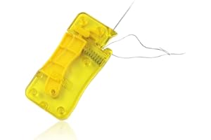 LONSVTTU Infila ago per cucire Infila ago automatico L'utensile per infilare è adatto per lavori di cucito e infilatura rapida della macchina da cucire (Giallo)