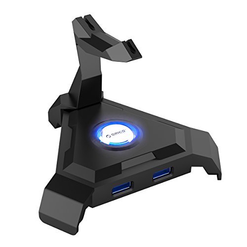 ORICO Gaming Multifunktions-Kabelclip Mauskabelhalter & USB3.0 Hub mit freistehendem Datenkabel