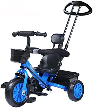 BBZZZ- 3 Wheel Kids Child Children Trike Tricycle Bicycle with Push Handle Suitable for Age 1-3 Year Old Boys and Girls Toys Games Balance Push Bikes for Early Riders Lightweight