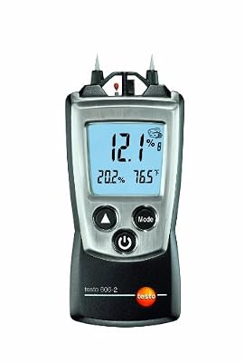 Testo 0560 6062 606-2 Appareil de mesure d'humidité de matériaux et du bois avec hygromètre et thermomètre intégrés pour la mesure de la température de l'air + capuchon de protection