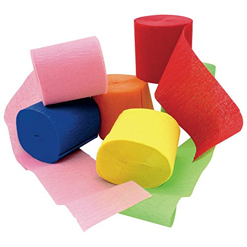 Stylex 14022 – Krepppapier, 6 Rollen je 10 m - 2