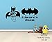 Produktbild LEGO Superheld Batman Schlafzimmer Wandtattoo personalisierbar Namen, schwarz, 120x54cm