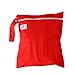 Waterproof Zipper Bag Washable Reusable Baby Cloth Diaper Bag (Red)