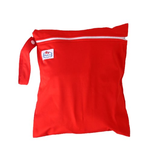 Waterproof Zipper Bag Washable Reusable Baby Cloth Diaper Bag (Red)