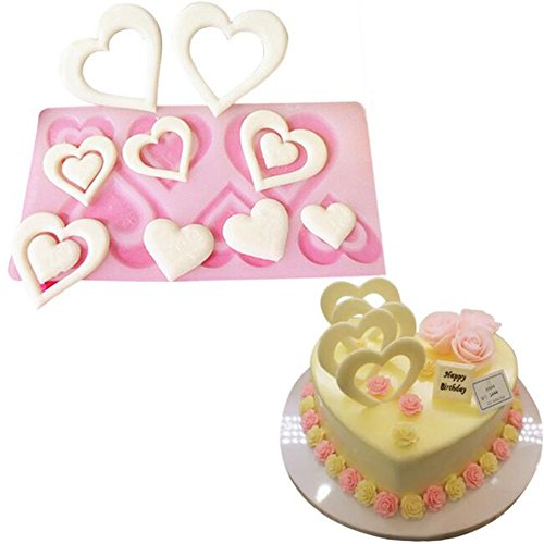 DIY 3D Herz Form Schokolade Silikon Form Bakeware Dekorieren Kuchen Cookie Eiskrem Kuchen, Tools Pralinenform Decor Muffin Pfanne für Hochzeit Geburtstag Party Supplies