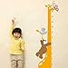 YESURPRISE New PVC Home Art Decor Mural Creative Giraffe Growth chart wall sticker for kid's bedroom cartoon animals Height Chart Nursery Removable Studyroom Sofa Wallpaper Paper House Kids Boys Girls Room Decorative DIY Decoration