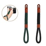 Longitud Adjustable - Longitud de la cuerda de algodón de unos 23 cm, y el diámetro de aproximadamente 10 mm. Con el lazo de cuero, puede ajustar fácilmente la longitud de la muñeca para que se ajuste a su muñeca.