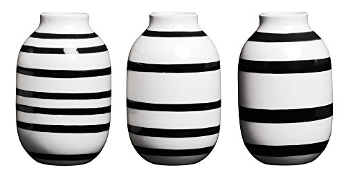 Kähler Design Mini-Vasen Omaggio Schwarz (3-teilig)