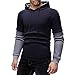 Produktbild Holeider Hoodie Herren Langarm Winter Pullover Patchwork Gefälschte Zwei Sweatshirts Lässig Kapuzenpullover Männer Kapuzenpulli Kapuzenjacke,