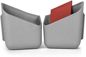 Mygoodprice Lot de 2 Vide poche gris pour voiture à coller