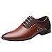 Produktbild FNKDOR Schuhe Herren Spitz Geschäft Lederschuhe Lackleder Mesh Patchwork Männer Schnürsenkel Berufsschuhe Freizeit Kleid Schuhe Hochzeitsschuhe Braun 44 EU