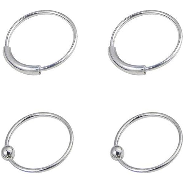 Orecchio Piercing Anello Naso Argento Setto Vintage Antico Trago Helix - Foto 7