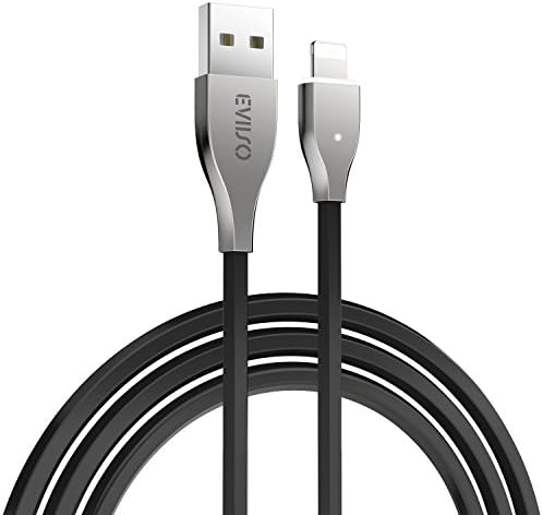 Lightning Cable iPhone Charger [Apple MFi Certified], EVIISO 2M Long Lightning to USB Cord Fast Charging and Data Sync Cable Lead with LED Light for Apple iPhone X/ 8/ 7/ 6S/ 6/ SE/ 5S, iPad Mini 3/ 4, iPad Pro Air