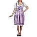 Produktbild Dirndl Kostüm Damen weiß lila 3tlg. Kleid Bluse Schürze für Trachtenfeste - 42