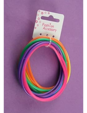 Packung mit 12 Gummiband-Armbändern, mehrere Farben