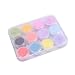 SODIAL(TM) 12 Mix Colors Acrylic Powder Builder Nail Art Set