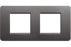 Bticino matix - Placa 2+2 módulos horizontal matix acero