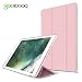 Produktbild New iPad 2018/2017 9.7 inch Hülle,GOOJODOQ Leichtgewicht PU Leder Etui Hülle Tasche mit Ständer Funktion und Eingebautem Magnet für Einschlaf/Aufwach Silikon Weicher TPU Folio Hülle für Apple New iPad 2018/2017(rose gold)