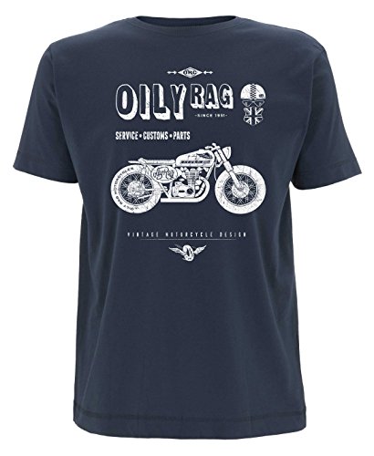 Oily RagCo Shed Build Motorcycle T Shirt Denim. Biker. Motorcycle.