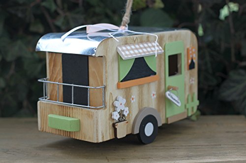 Deko Vogelhaus Wohnwagen Camper Deko- Nistkasten aus Holz - 2