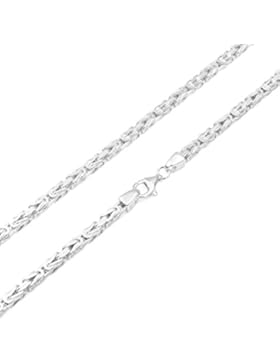 Königskette 4mm 925 Silber massiv - Länge Wählbar - Collier Halskette oder Armband