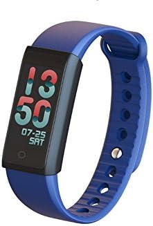 Sport bracelet fitness tracker pedometer tracking calorie health heart rate blood pressure monitor/monitoring sleep wristband waterproof IP67 with colorful UI (blue)