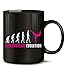 Produktbild love-all-my-shirts Eiskunstlauf Evolution Wintersport 4581 Kaffeetasse (Schwarz-Pink)