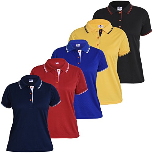 Combo of PRO Lapes Women Black, Yellow, Blue, Maroon & Navy Polo T-Shirt, Pack of 5 RS.1499 (70.00% Off) - Amazon Combo of PRO Lapes Women Black, Yellow, Blue, Maroon & Navy Polo T-Shirt, Pack of 5 RS.1499 (70.00% Off) - Amazon
