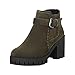 Produktbild Martain Stiefel Frauen Round Toe Schuhe Schnalle Wildleder Square Mid Heels Martin Stiefel SanKidv