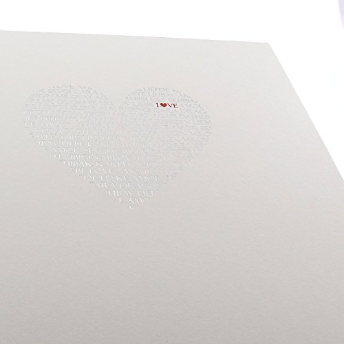 Goldbuch Hochzeitsalbum, Love, 30 x 31 cm, 60 weiße Seiten mit Pergamin-Trennblättern, Beschichtetes Papier mit Silber- und Goldprägung, Perlmutt, 08080 - 6