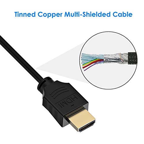 HDMI auf Micro HDMI Kabel, Rankie 4.5m High-Speed Micro HDMI zu HDMI Kabel HDTV Cable Unterstützt Ethernet, 3D, 4K und Audio Return (Schwarz) – R1106C - 2