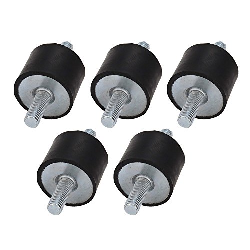 CNBTR40x30mm Rubber Black Double Screw Silentblock M10 Anti-Vibration Mount for Industrial Set of 5