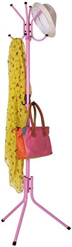 FPBS Hat/ Clothing/ Umbrella/ Coat Racks Holders Stands Hooks Metal, 172 cm Tall (Pink)