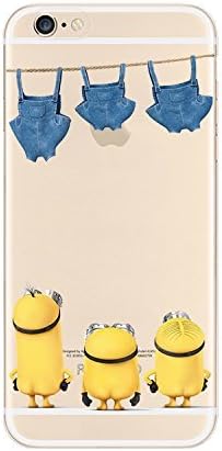 Disney Princess Transparent Soft Cases for Apple iphone 5/5S 5C 6/6S &amp; 6+ (iPHONE5C, Minions- Staring Pants)