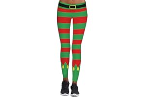 Imbry Women's Christmas Costume Leggings Workout Running Tights Yoga Pants
