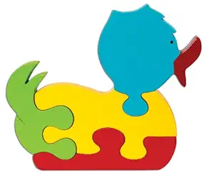 Skillofun Wooden Take Apart Puzzle Duck, Multi Color
