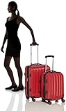 Packenger Premium Koffer 2er-Set Velvet, M/L, Rot - 7