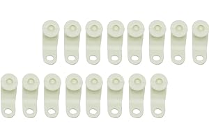 HOMEELABADOR Fineline Curtain Track Glider Hooks Plastic White Curtains Track Runners Rail Glider Hook Pack of 50 Curtain Track Hooks for Ceiling Curtains Drape Track Easy Fit Strong Plastic