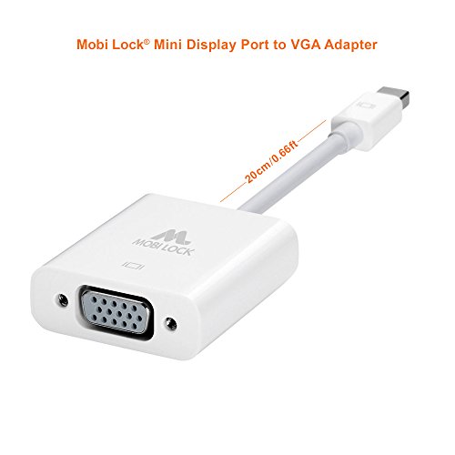 Mobi Lock – Adapter Mini DisplayPort auf VGA, Farbe Weiß - 3
