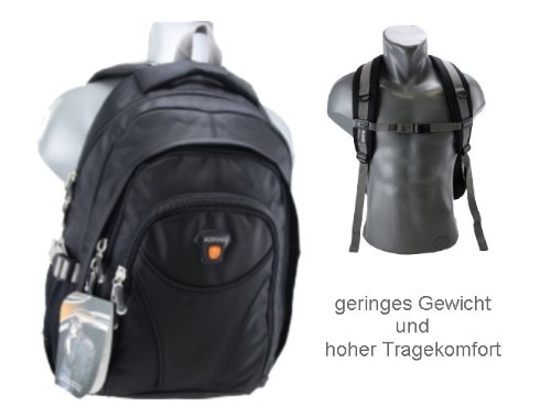 Laptop Rucksack Schulrucksack bis A4 Wanderrucksack Freizeitrucksack Outdoor schwarz - 2