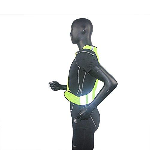 Reflektierende Warnweste,Sicherheitsweste LDream®,Safety Visibility Weste,Sicherheits-Reflektoren Set bestehend aus Sicherheitsweste,Warnweste Reflektierende Running Weste Für Damen Und Herren - 3